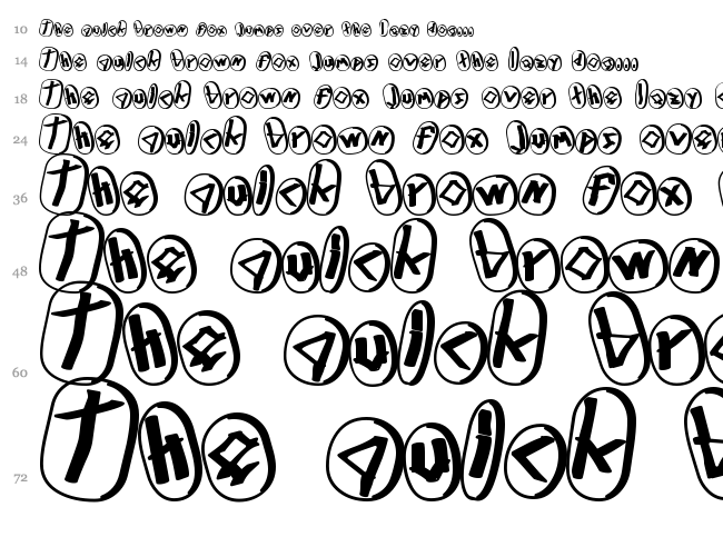 Runez of Omega font waterfall